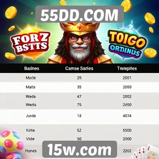 Comparativo entre jogos populares no 55DD.COM